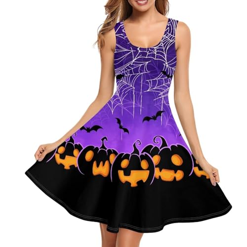 Image of TOADDITDO Womens Summer Sleeveless Tank Dress with 2 Side Pockets XS-4XL Plus Size