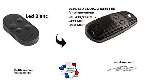 Came TOPD4F Devient técommande Came 001TOP-432EE LED-White pour Portail Porte de Garage