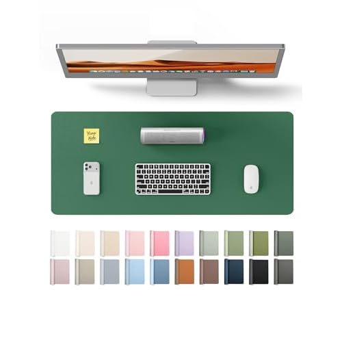 YSAGi Leather Desk Pad Protector, Office Desk Mat, Large Mouse Pad, Non-Slip PU Leather Desk Blotter, Laptop Desk Pad, Waterproof Desk Writing Pad for