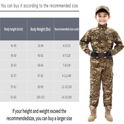 Ropa táctica infantil camuflaje para niños miniatura 5