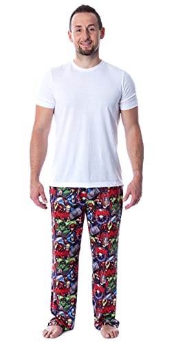 Marvel Mens' Avengers Unite Allover Character Loungewear Pajama Pants4