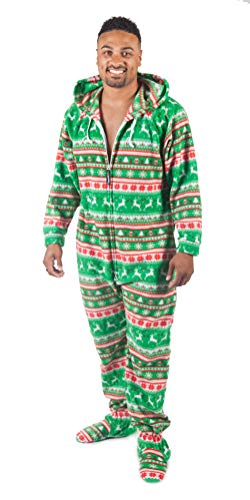 Image of Forever Lazy Footed Adult Onesies, One-Piece Pajama Jumpsuits for Men and Women, Unisex. with Detachable Feet.