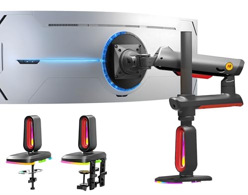 NB ERGONOMIC Gaming Monitor Arm for Flat/Ultrawide/Curved Monitors 32 to 60 inch, Heavy Duty Monitor Stand Load up to 20 kg, VESA 75/100 mm Monitor Mount L70 by NB ERGONOMIC - Used condition - CA$91.39