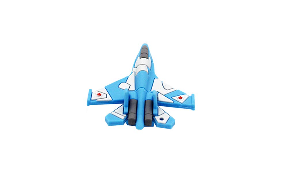 Gsinnerlink Mama Bear's Gift Shop 2.0 Blue Jet Airplane 64GB USB External Hard Drive Flash Thumb Drive Storage Device Cute Novelty Memory Stick U Disk Cartoon