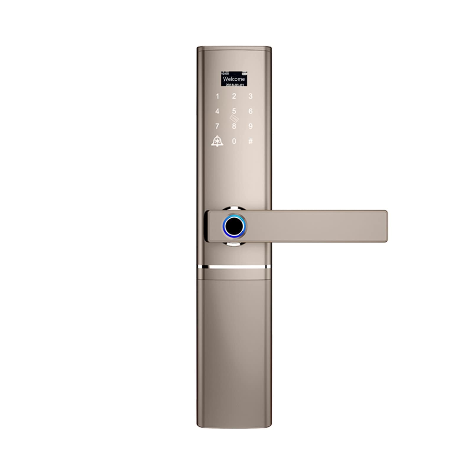 DRAUXI Fingerprint Door Lock, Waterproof Electronic Door Lock Intelligent Biometric Door Lock Smart Fingerprint Lock Home/Bedroom/Office