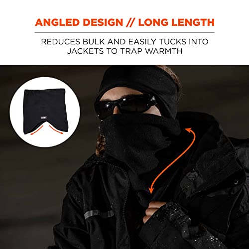 Ergodyne N-Ferno 6960 Winter Neck Gaiter, Fleece Lined, Black (Pack of 2)4