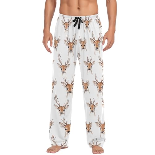 Pantalon de pyjama pour homme motif cerf d'hiver le cadeau idéal