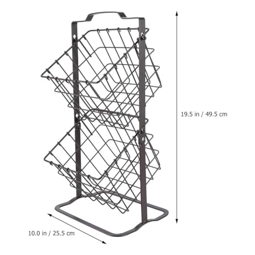 Étagère de rangement cuisine noire LABRIMP support de fruits robuste - 4