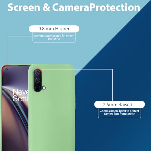 Image of LIRAMARK Liquid Silicone Soft Back Cover Case for OnePlus Nord CE (Mint Green)