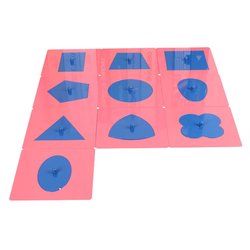 Montessori Metall Geometrische Einlegeplatten, Formknopf-Puzzle-Spielzeug