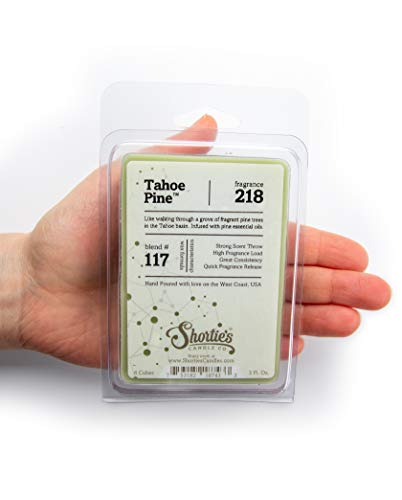 Shortie's Candle Company Tahoe Pine Wax Melts - Formula 117-1 Highly Scented 3 Oz. Bar - Made With Essential & Natural Oils - Fresh & Clean Air Freshener Cubes Collection #TOP3
