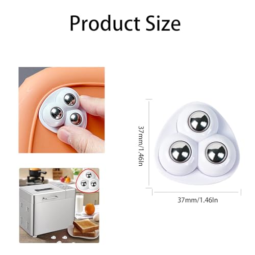 Mini Casters 12Pcs 360° Rotation Self Adhesive Caster Wheels for Kitchen Counter Furniture Stainless Steel