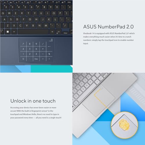 ASUS VivoBook Laptop 16GB RAM 1TB PCIe SSD 14" FHD Intel 12th Gen miniatura 5