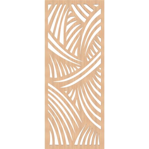 Image of 15 3 /8 inchW x 39 3 /8 inchH x 3 /8 inchT Chester Decorative Fretwork Wood Wall Panels, Hickory