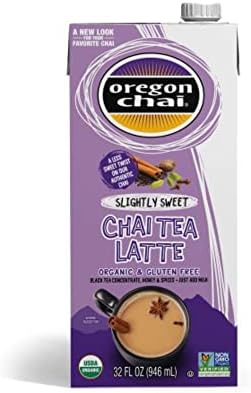 Oregon Chai Slightly Sweet Chai Tea Latte Concentrate, 32 Fl Oz (Pack of 1)