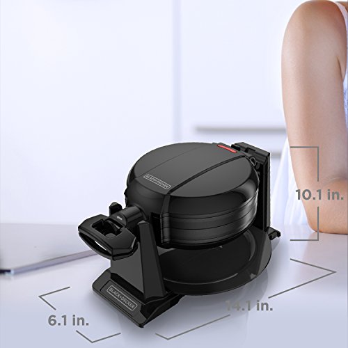 BLACK+DECKER WMD200B Double Flip Waffle Maker, Black