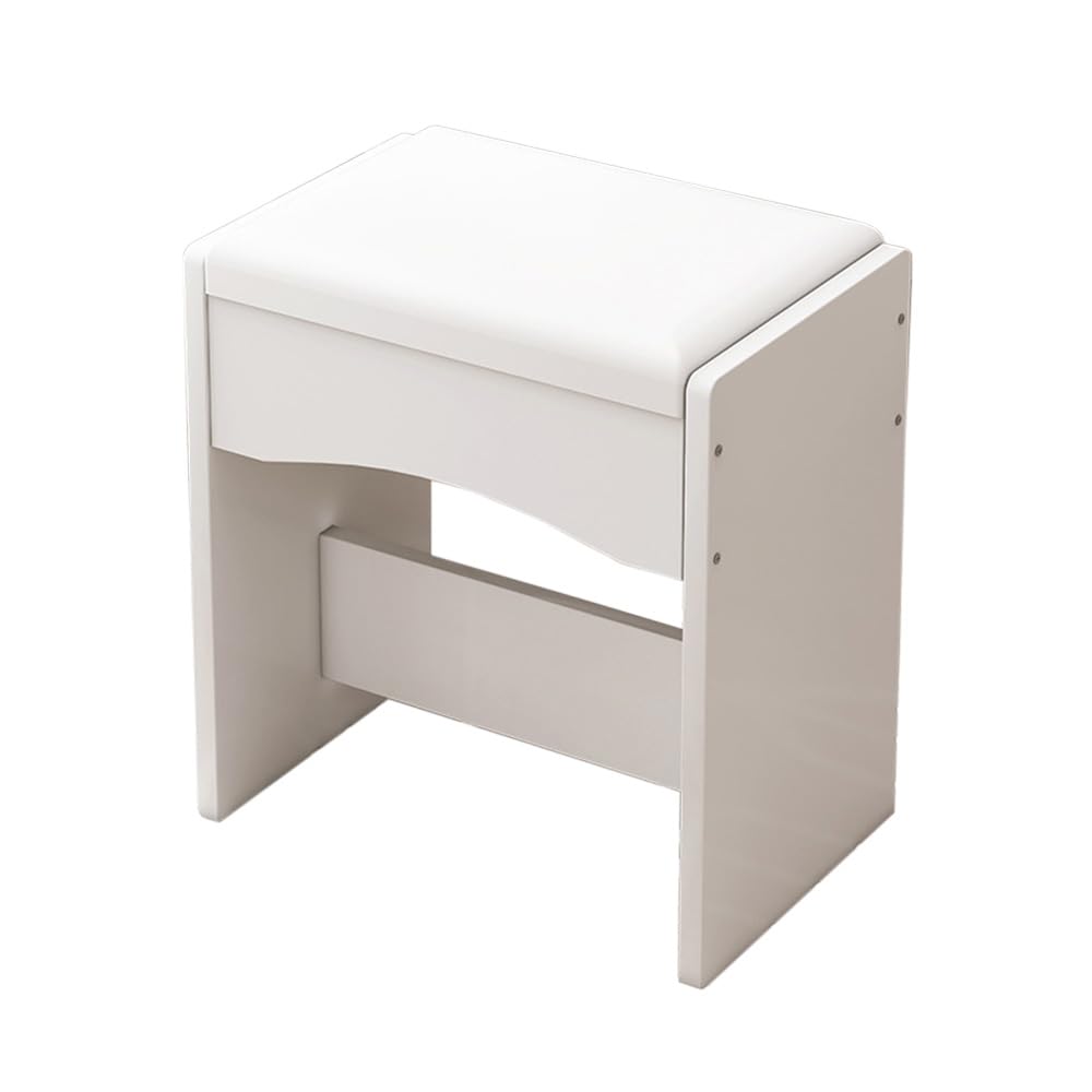 Taburete pequeño, reposapiés, taburete blanco for tocador, cómodo taburete de tocador, taburete acolchado simple, sillas y taburetes de dormitorio fáciles de instalar for la entrada del dormitorio.