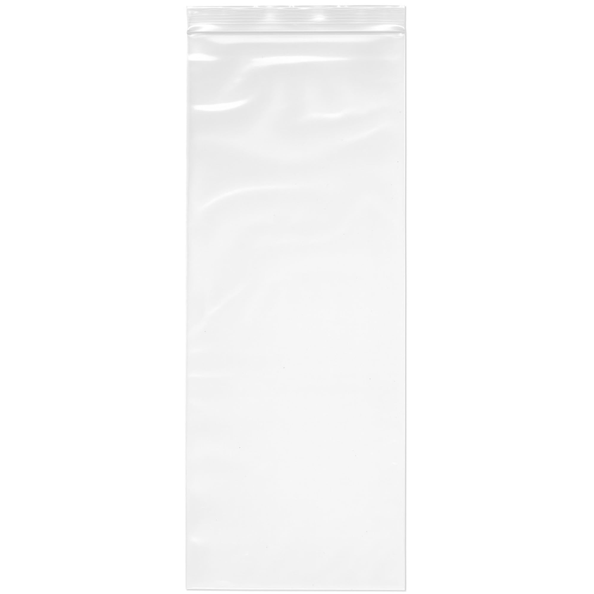 Plymor 6" x 15" (Pack of 100), 4 Mil Heavy Duty Zipper Reclosable Plastic Bags