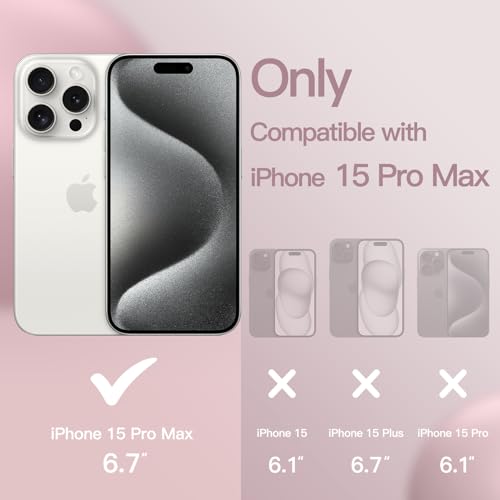 Image of JETech Silicone Cover Case for iPhone 15 Pro Max 6.7-Inch, Silky-Soft Touch Full-Body Protective Phone Case, Shockproof Cover (Pink)