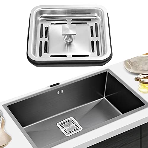 Tapon de desagüe para fregadero cuadrado de acero inoxidable miniatura 6