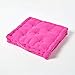 HOMESCAPES Coussin de Chaise de couleur Rose fuchsia fait en 100% Coton de 50x50 cm pour Chaise de Salon et Chaise de Jardin