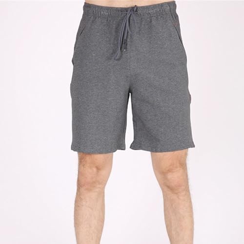 Shorts de algodón para hombre con bolsillos y cintura elástica miniatura 2