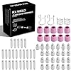 RX WELD 64PCS AG60P Plasma Cutter Torch Consumables Electrode Nozzles Cups Kit Galvanized Copper Ceramic AG-60 Consumables