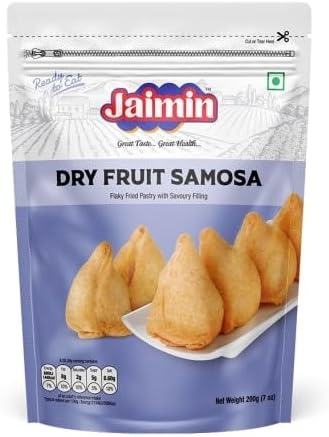 Jaimin Dry Fruit Samosa, A flaky fried pastry with a savoury filling,200g