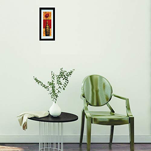 Quadro com Vidro- Floral Kapos Imbuia 17X32