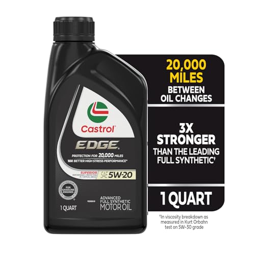 Image of Castrol EDGE 5W-20 Advanced Full Synthetic Motor Oil, 1 Quart, Pack of 6