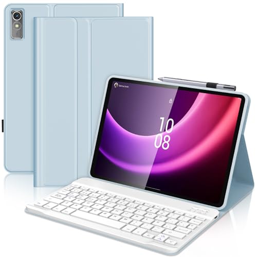 Funda con Teclado para Lenovo Tab P11 (2nd Gen) 11.5', Teclado Bluetooth Inalámbrico Desmontable con Funda Protectora Delgada para Lenovo Tab P11 (2nd Generation) 2022 11.5 Pulgadas, Azul Claro