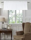 Tiny Break 100% Cotton Window Curtain Valance - Moderate Room Darkening Rod Pocket Straight Window T