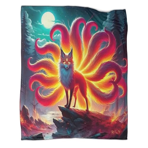 Couverture Fox à Neuf queues de lit en microfibre de qualité supérieure moelleuse - 3