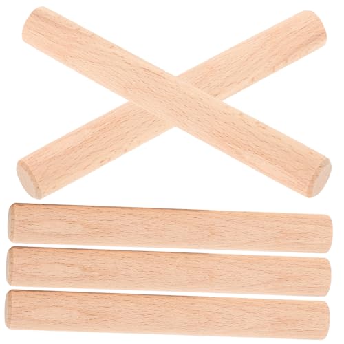 Beatifufu 5pcs Wood Pegboard Sticks Boho Decor Hooks Unfinished Wooden Sticks for DIY Projects