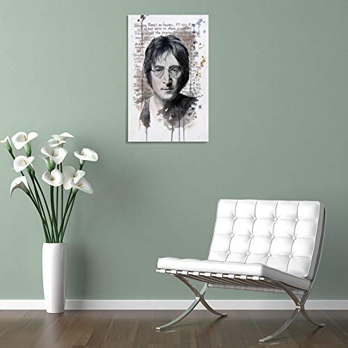 LIULANG Frases De John Lennon Poster décoratif sur toile pour salon, chambre à coucher 50 x 75 cm - Les Beatles, Paul McCartney, John Lennon, RIngo Starr, George Harrison LIULANG Frases De John Lennon Poster décoratif sur toile pour salon, chambre à coucher 50 x 75 cm – Image 6
