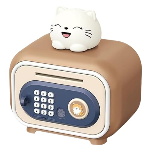 Hucha - De Ahorros Electrónica | 1034 Gramos Fuerte para Niños, Hucha con Contraseña con Alimentación Automática, Bóveda De Ahorro Digital, para Billetes En Efectivo, Monedas, Niños, Niñas M