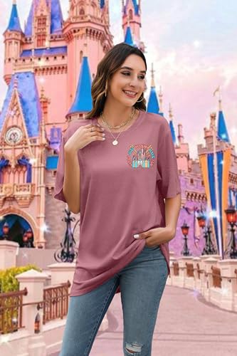 Magic Kingdom Shirt Women Girls Just Wanna Have Fun Shirt Girls Trip T-Shirt Cute Magical Tee Summer Vacation Tops3