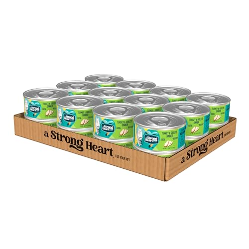 Image of A Strong Heart Canned Wet Cat Food, Turkey & Giblets Dinner - 5.5 oz Cans (Pack of 24), Made in The USA with Real Turkey & Savory Giblets