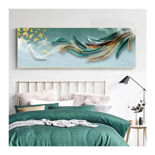 Peinture abstraite papillon et plumes pour une atmosphère zen dans votre maison