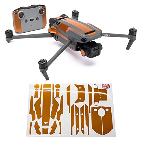 Image of WRAPGRADE Partial Skin Stickers for DJI Mavic 3 / Mavic 3 Classic Accent Color (BUTTERFLY COPPER)