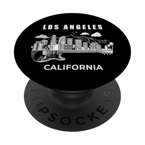 Los Ángeles California Souvenir Hombres Mujeres Música Los Ángeles PopSockets PopGrip Adhesivo