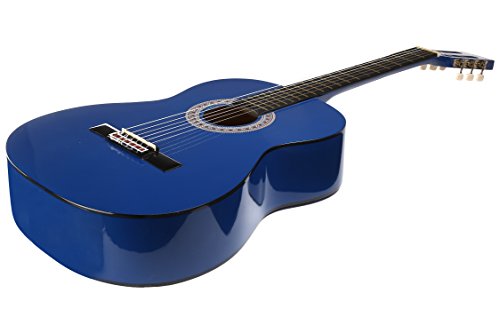 Image of Juarez 39C /B Classical Guitar Full Size Deluxe Nylon Strings, Blue Gloss Finish