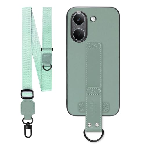 LOOF STRAP-SHELL �{�v ���U�[ �X�}�z�V�����_�[ �X�}�z�P�[�X for POCO X8 Pro �p �P�[�X �J�o�[ �X�g���b�v �X�g���b�v�z�[�� �V���v�� �����h�~ �ϏՌ� ���^ �y�� �����O�X�g���b�v D�J���t�� [�����O+/�z�[���[�O��