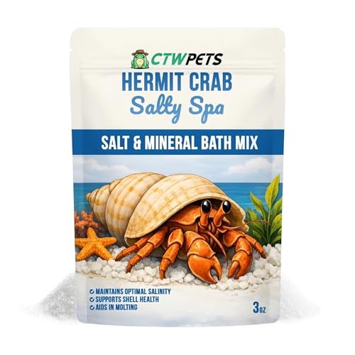 CTWPets Salty Spa Hermit Crab Salt Water Soaking Mix | Calcium and Trace Minerals