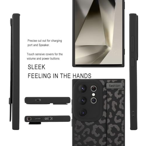Image of Compatible with Samsung Galaxy S24 Ultra Case with Strap Wrist Black