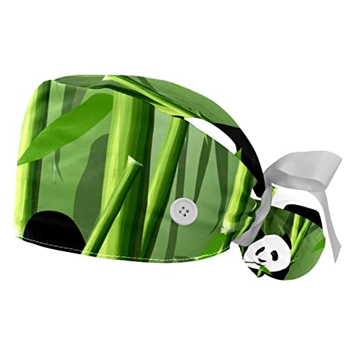Chapeaux de travail JDEZ casquettes bouffantes unisexes en bambou de panda