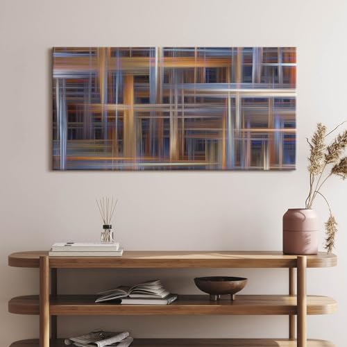 L'image Imprimée sur Toile 100x50cm Wallfluent - Tableau Déco Abstraction Géométrique - 2