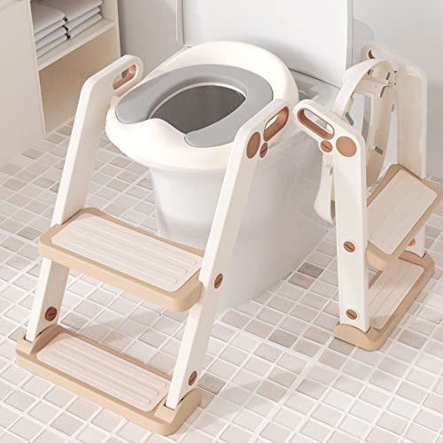 XJD Potty Training Toilet for Toddler, Potty Toddler Toilet with Step Ladder for Kids Boys Girls...