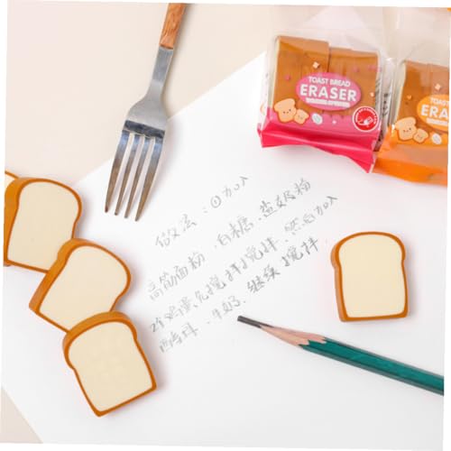 LOLIPPYY 12個 吐司パン型消し 向け文房具 よく消える カートゥーンキャラクター 学校用 小学生に