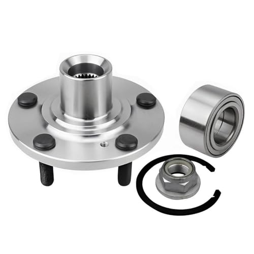 Image of Detroit Axle - Front 2pc Wheel Bearing Hub Kit for 07-10 Ford Edge Lincoln MKX, Wheel Bearing & Hub Driver Side CV Axle 2007 2008 2009 2010 Replacement